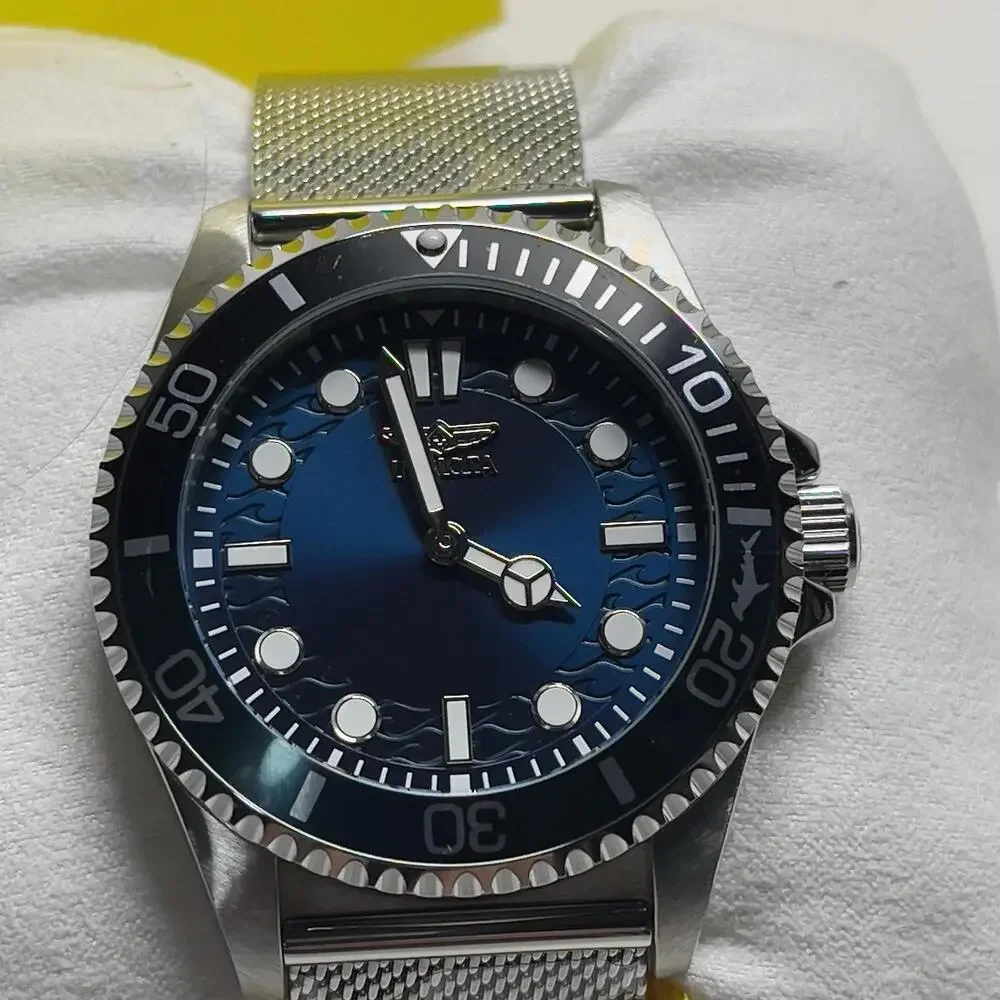 Invicta Pro Diver Men’s 43mm Quartz Blue Dial SS Mesh Bracelet Watch 47173 - NEW